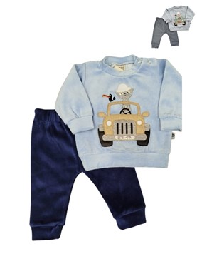 CONJUNTO CON BUZO PLUSH SAFARI. YABY