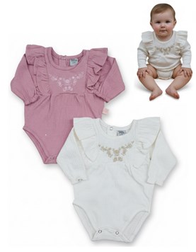 Body manga larga fiori.Yaby