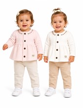 CONJUNTO FLEECE CORDERITO INTERNO PARA BEBA, PANTALON Y BUZO CON BOTONES Y BORDADO. YABY