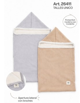 Portaenfant corderoy con corderito.Yaby