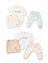 SET 3 PIEZAS BODY MANG ALARGA, PANTALON CON PIE PLUSH ESTAMPADO Y CHALECO. YABY