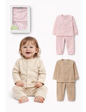 AJUAR DE PLUSH 2 PIEZAS, PANTALON Y SAQUITO. YABY