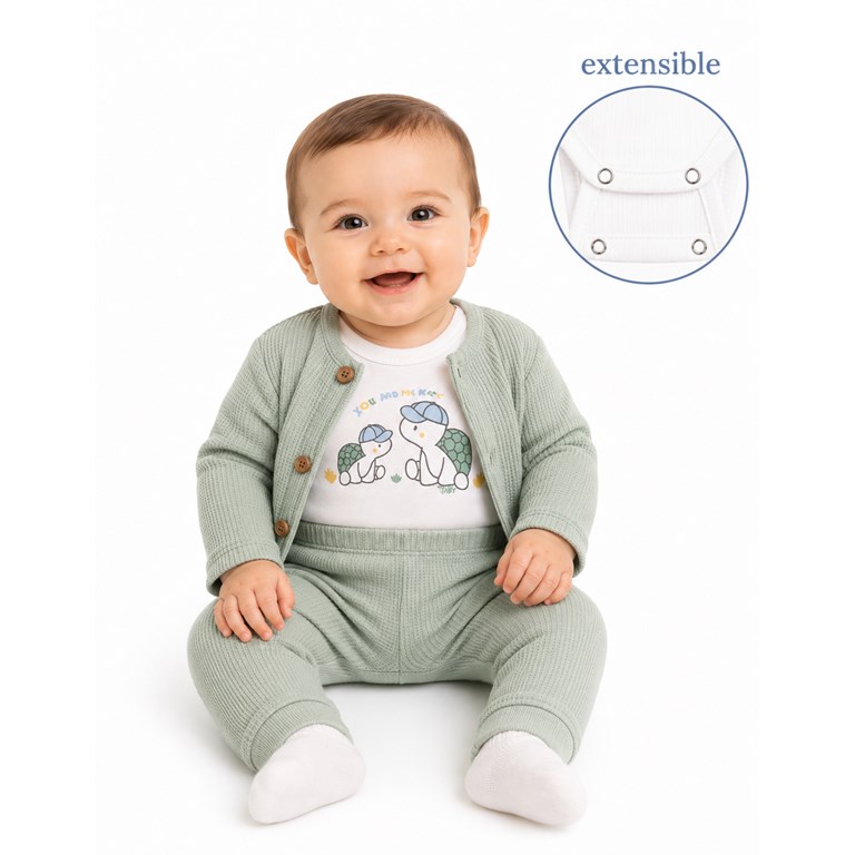 CONJUNTO AJUAR CON BODY EXTENSIBLE MI HEROE. YABY