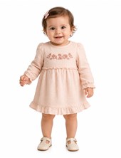 VESTIDO PLUMETI 3/4 RAMITO. YABY