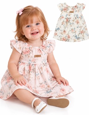 VESTIDO EN JERSEY ESTAMPA FLORES. YABY