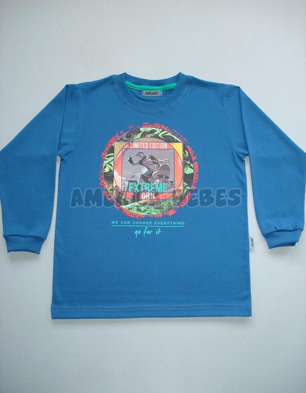 REMERA NENE MANGA LARGA JERSEY ESTAMPA CENTRAL ROCK STAR. GRUNY