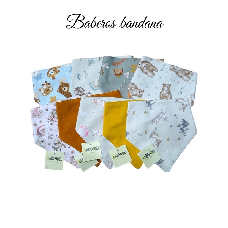 BABERO BANDANA ESTAMPA BOSQUE. LABENDEL