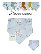 BABERO BANDANA ESTAMPA BOSQUE. LABENDEL