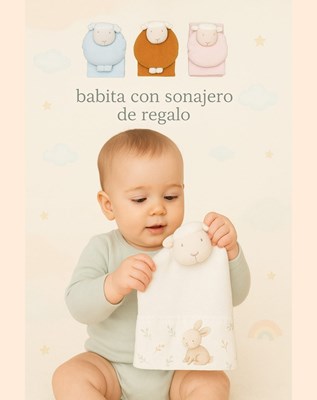 SET  TOALLITA MAS SONAJERO OVEJA. LABENDEL