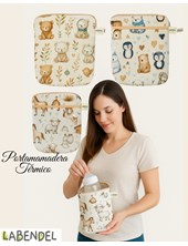PORTAMAMADERA , ESTUCHE TERMICO ESTAMPADO. LABENDEL