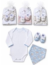 SET BODY MANGA LARGA BANDANA Y ESCARPINES. EN BOLSA TUL. LABENDEL