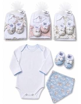 SET BODY MANGA LARGA BANDANA Y ESCARPINES. EN BOLSA TUL. LABENDEL