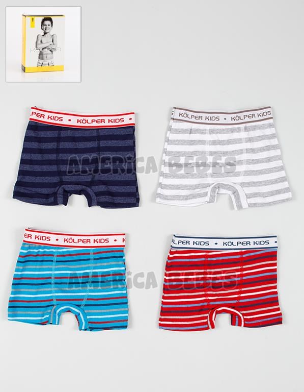 Boxer clasico rayado. Colores surtidos. Kolper.
