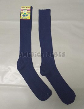 A161 AZUL MARINO MEDIAS NIÑO PUÑO ELASTIZADO TALON Y PUNTERAS REFORZADAS ANORT