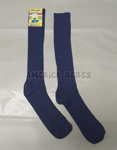 A161 AZUL MARINO MEDIAS NIÑO  PUÑO ELASTIZADO TALON Y PUNTERAS REFORZADAS ANORT