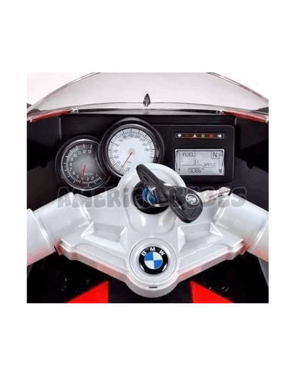 Moto BMW S1000RR a Bateria. 12 v.  Rueditas. Luz. sonidos. 2 marchas. Vel max 7km/h. Hasta 30kg.  Rojo.  Biemme.