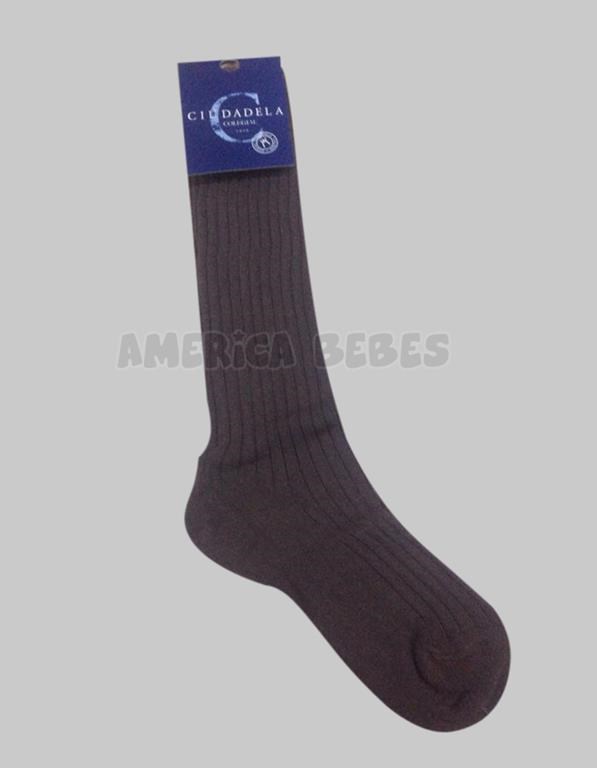 Media 3/4 COLOR MARRON (cod.1735) morley de algodon 70% /30% Ciudadela.