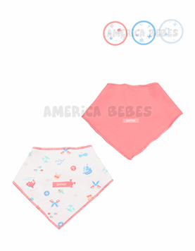 Pack: 2 baberos bandana. Gamise