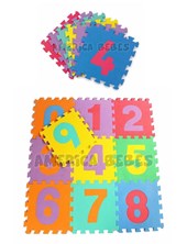 PISO DE GOMA ENCASTRABLE NUMEROS 10 PIEZAS MEDIDAS  30 X 30 CM 1 CM. DE ESPESOR GORDITOO