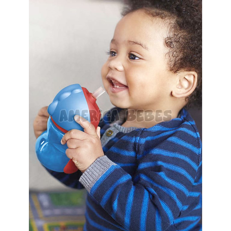 Vaso con sorbete flexible nene. 200Ml. +9m. Diseño de válvula antifuga para evitar derrames. Avent Philips.
