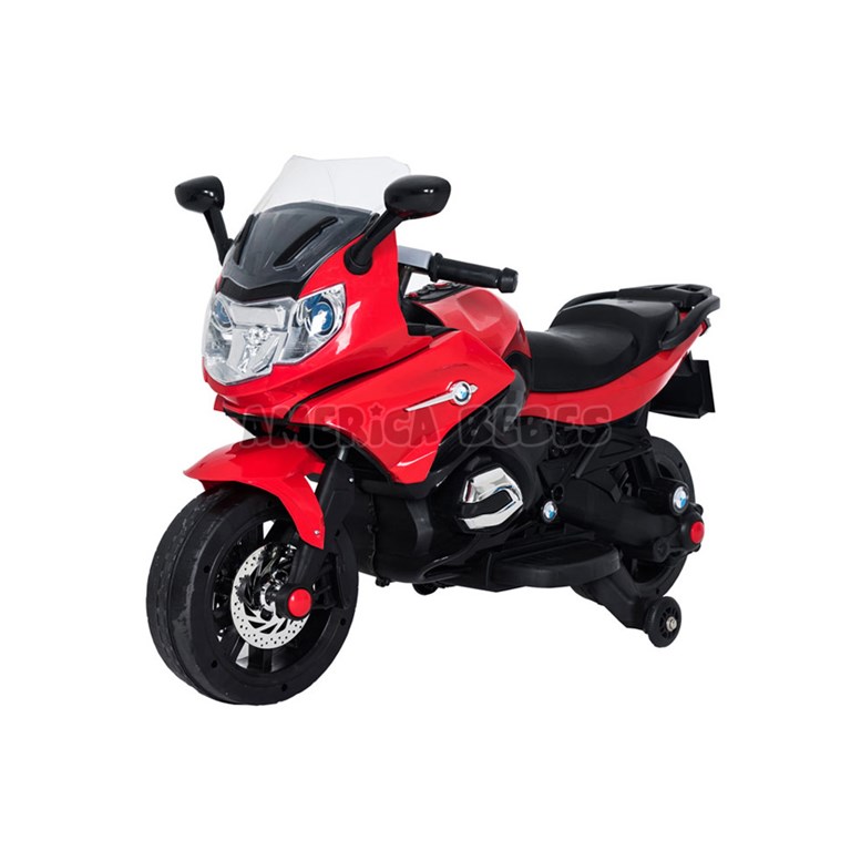 MOTO BMW CHILDREN AZUL 12V CON RUEDITAS, ARRANQUE Y LUCES. BIEMME