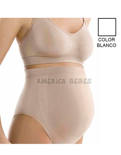 A265 BLANCO BOMBACHA PRE-PARTO SIN COSTURA. QUE SERA.