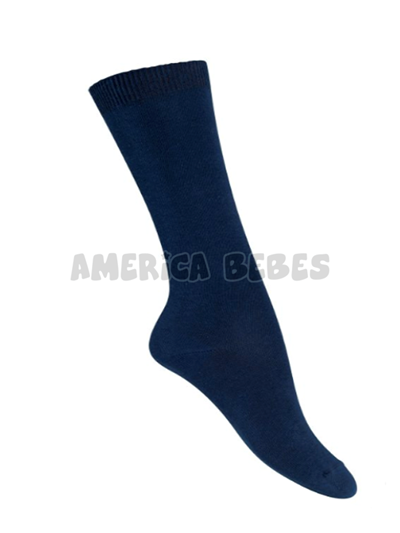 A15042 Media colegial 3/4  lisa AZUL. Stylo.