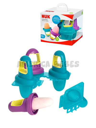 Moldes para Helados NUK Fresh Foods. Incluye 4 moldes. + 6meses. Nuk.