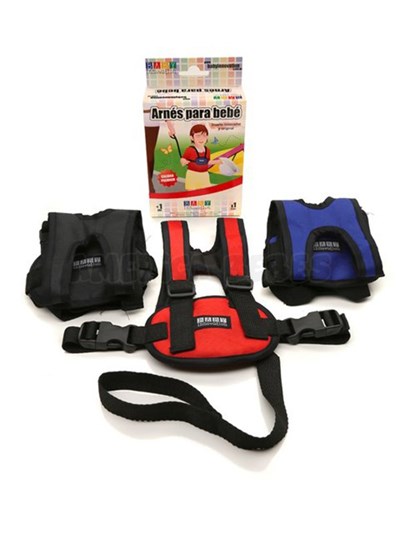 Arnés seguridad con pechera para niños,  regulable. Con presillas para mayor seguridad y practi-agarre. Colores surtidos. Baby Innovation.