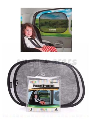 Parasol Premium plegable para auto con sistema de adhesión por estática, sin adhesivos ni sopapas. Baby Innovation.