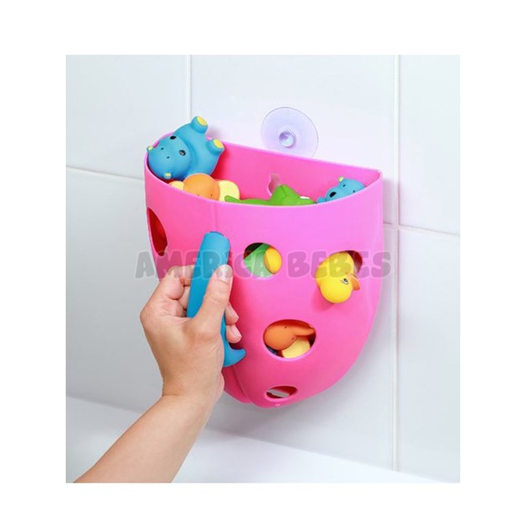 Jarra Porta-Objetos con sopapas para fijar a los azulejos. Colores surtidos. Baby Innovation.