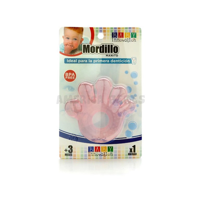 Mordillo Manito. +3m.  Liquido anticongelante. Textura rugosa. Colores surtidos. Baby Innovation.