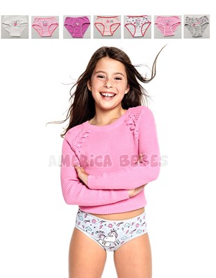 Bombachas  algodon y lycra. Estampa Unicornio. Colores surtidos. elemento
