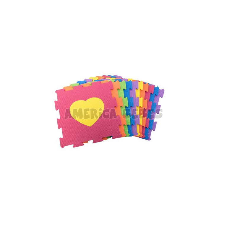 SET 10 BALDOZAS DE GOMA EVA CON FORMAS MEDIDAS 31.5 X 31.5 CM X 10 MM DE ESPESOR LOVE