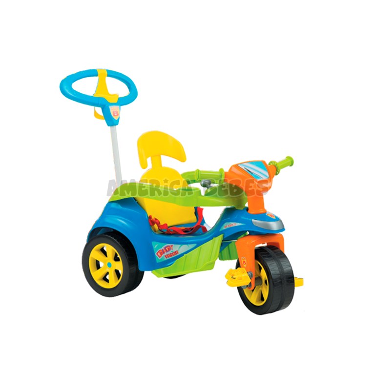 TRICICLO BABY TRIKE AZUL CON ASIENTO RECLINABLE Y APOYA CABEZA BIEMME