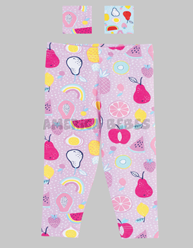 CALZA PARA BEBA LISA BIKER NARANJO