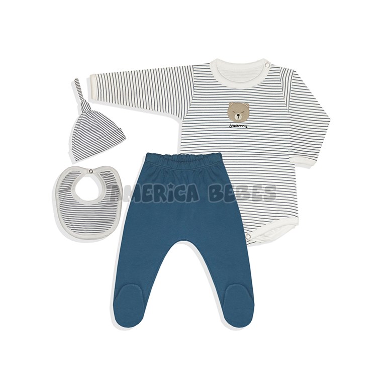 Conjunto Beba plush estampado central. Dreams