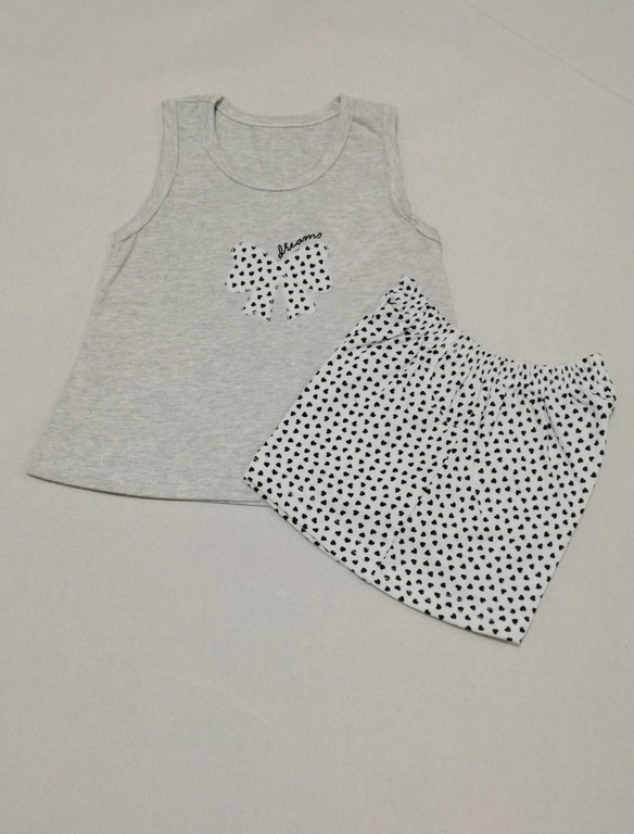 Set 3 piezas, body estampado central con ranita en interlock liso, campera con capuchaplush 'piel de oso', nena y varón. Dreams