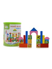 BALDE DE BLOQUES ANIMALES 40 PCS 18 X 15CM