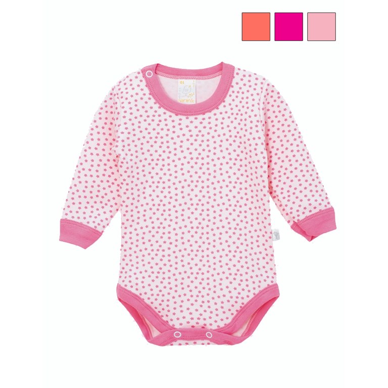 Body Frances con Broche ESTAMPADO. Colores surtidos. Naranjo.