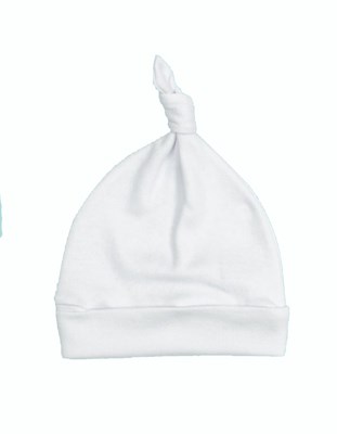 Gorrito Algodón Liso Blanco Naranjo