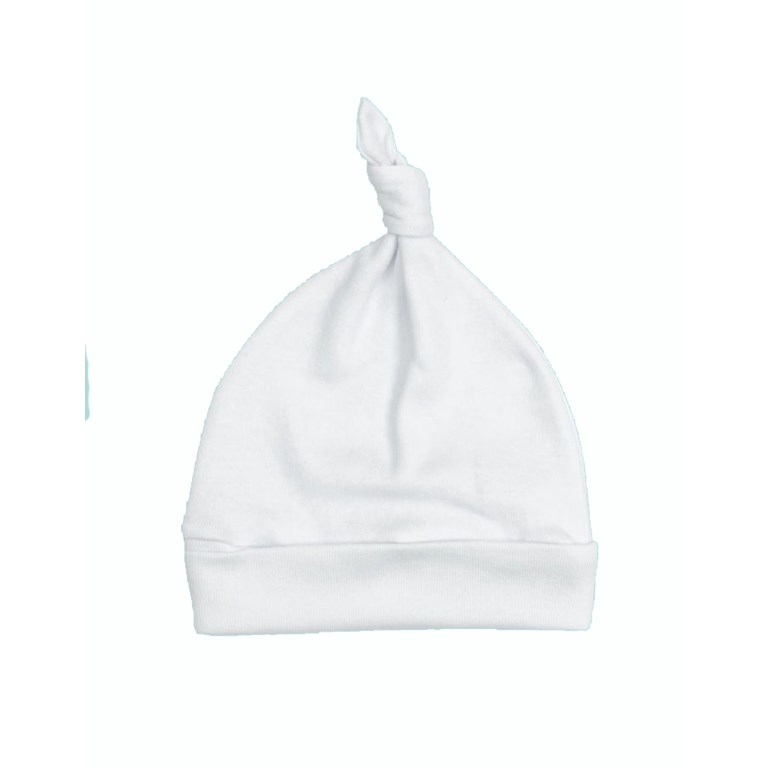 Gorrito Algodón Liso Blanco Naranjo