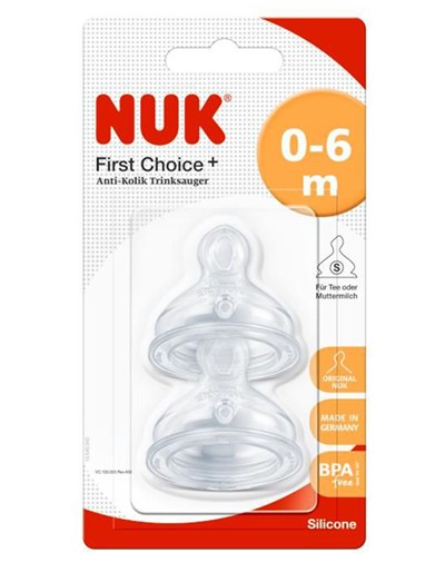 Tetina First Choice plus Silicona S 0-6 meses. Nuk.
