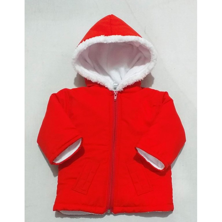 CAMPERA MICROFRIBRA BEBE FORRADA CON POLAR C/CAPUCHA
