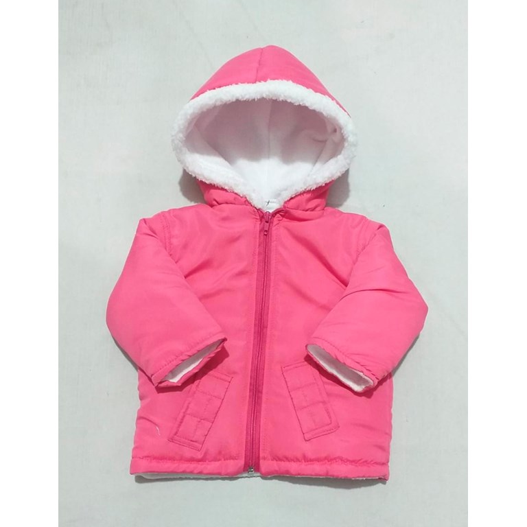 CAMPERA MICROFRIBRA BEBE FORRADA CON POLAR C/CAPUCHA