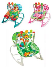 Silla mecedora Animales con barral de juegos desmontables, vibracion y musica. Colores surtidos. Priori.