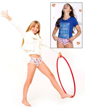 Bombacha de algodon con lycra con estampa. Colores surtidos. Elemento