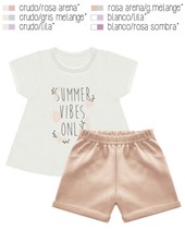 Conjunto de bebe remera jersey liso estampado central con pantalon rustico varon.Dreams
