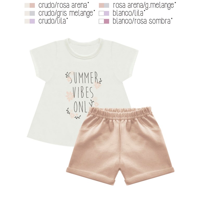 Conjunto de bebe remera jersey liso estampado central con pantalon rustico varon.Dreams