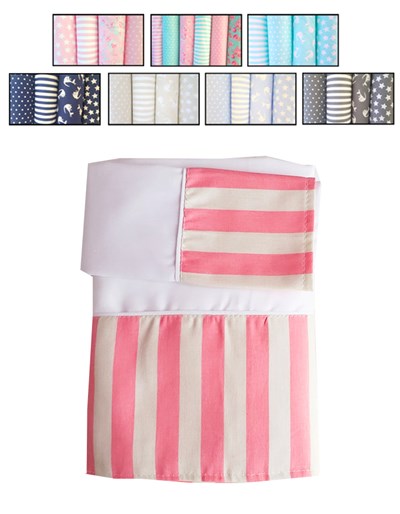 Sabanas estampada para Practicuna (Para usar con colchones de 70 x 110 cm). Colores surtidos. America.